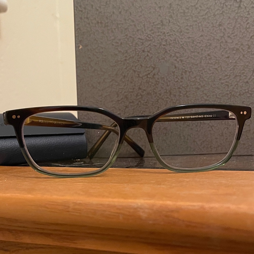 Warby Parker Black and Green Glasses